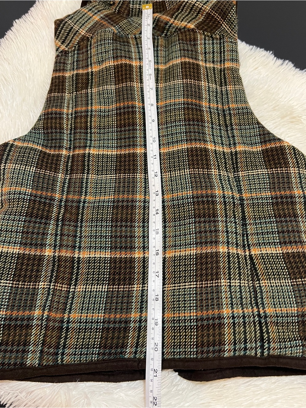 BB Dakota Classic Academia Plaid Quilted Vest- XS/S - Picture 12 of 15